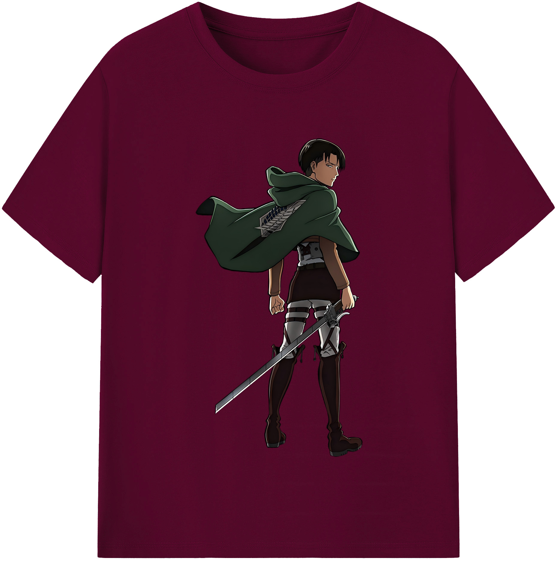 （画像用） 進撃の巨人 リヴァイ·アッカーマン Attack on Titan Levi Ackerman レディースカジュアルプリントTシャツ（綿100％）
